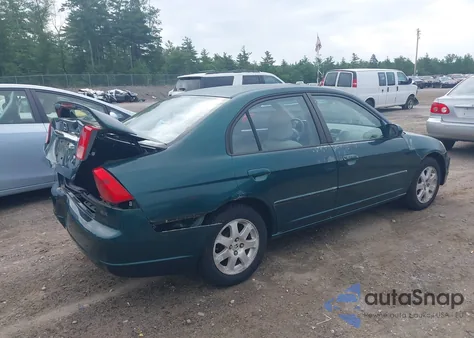 2001 Honda Civic Ex из США, поврежденный, VIN 2HGES267X1H515389